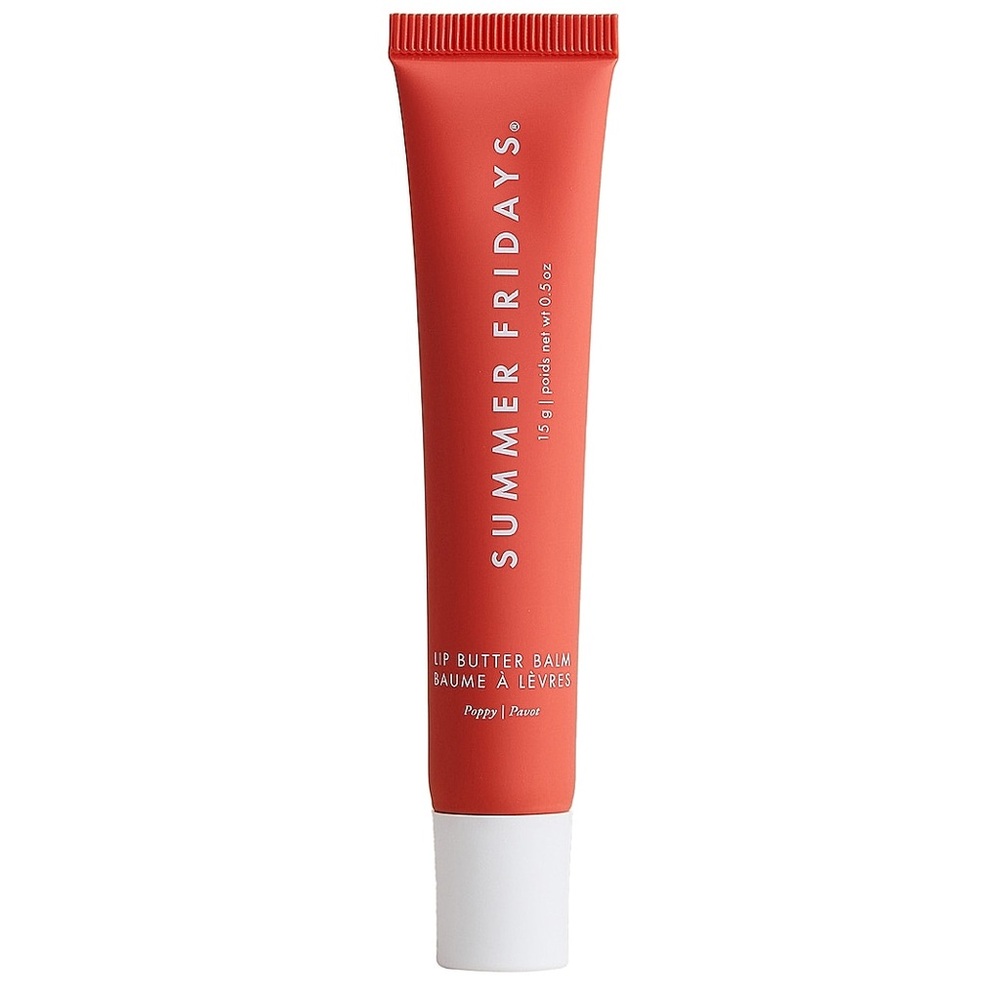 Summer Fridays Lip Butter Balm POPPY coral 100% vegan moisturizing lip mask